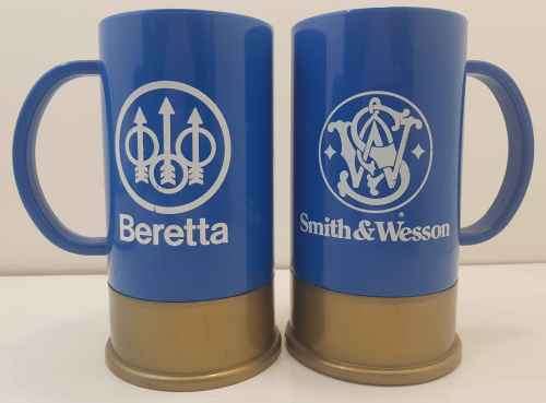 A Pair Of Big Shot - John Hall Plastics - Mugs, As Pictured