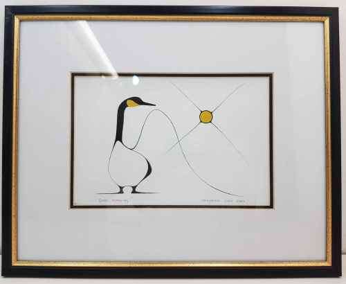 "Good Morning!" Signed Benjamin Chee Chee Print Framed Behind Glass - Total Size: 37,5cm/30cm