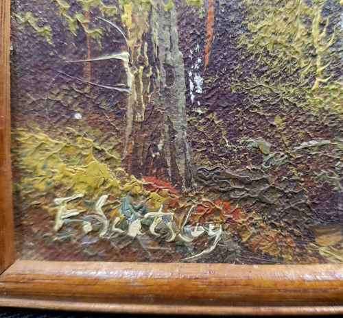 Gorgeous Old Small Oil Painting On Wood -  Size: 19cm/14cm