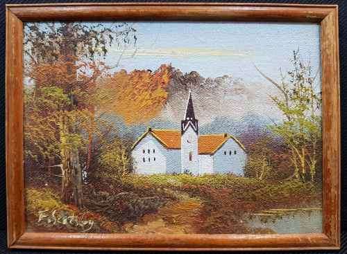 Gorgeous Old Small Oil Painting On Wood -  Size: 19cm/14cm