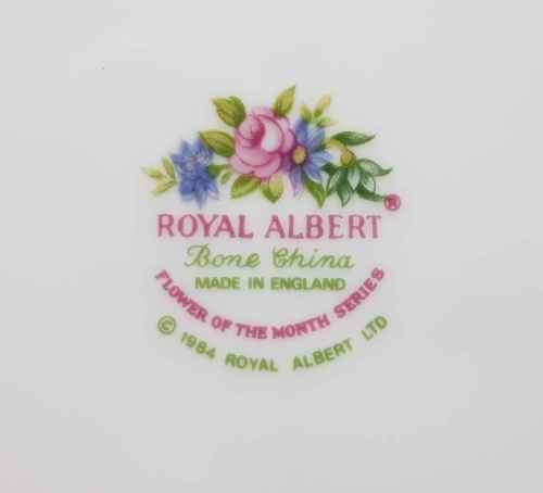 Immaculate Eared Royal Albert Flower Of The Month Cake Plate