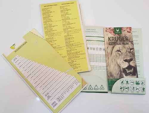 3X Old Kruger Park Maps