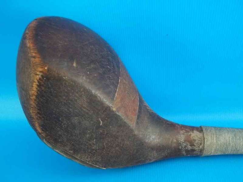 Wonderful Wooden Antique Golf Club Made By "WH Smith, Royal Cape GC, Wynberg" With Lead Inset
