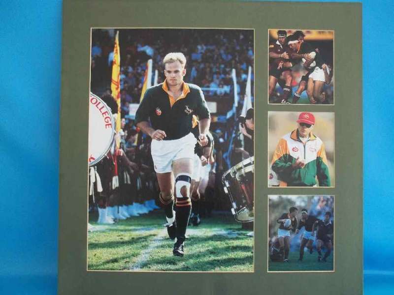 Beautifully Done Framed In Cardboard Rugby Photo Prints - Frame Size 50,5cm/50,5cm