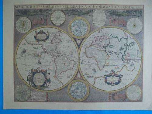 Quality Map Print - Nova Totius Terrarum Orbis Geographica AC Hydrographica Tabula - 35,5cm/27cm