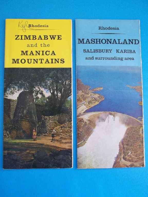 2 X Tourist Maps Of Rhodesia Published By The Government Of Rhodesia