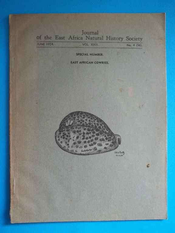 Journal Of The East Africa Natural History Society Vol XXII No 4(96) June 1954 (East African Cowrie
