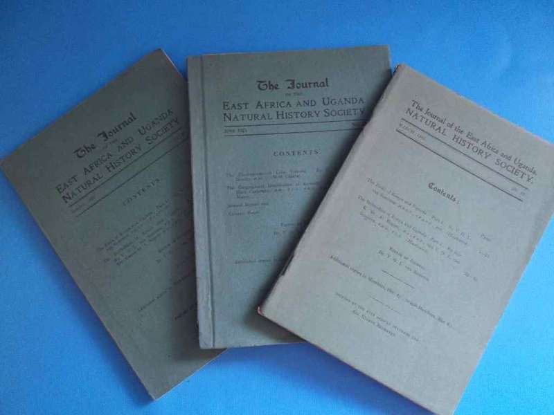 Journal Of The East Africa & Uganda Natural History Society No 23, No 22 & No 21 -1925