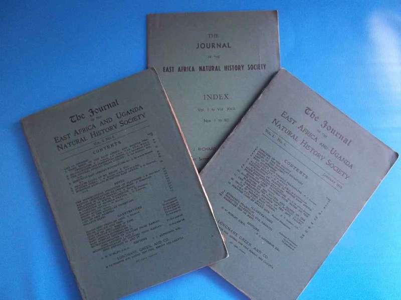 Journal Of The East Africa & Uganda Natural History Society Vol.1&2 (1910) + Index Vol I-XVII