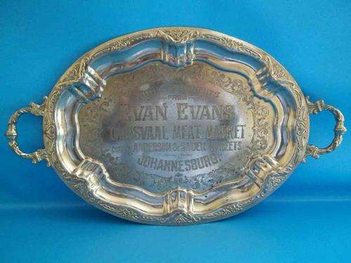 "Evan Evans Transvaal Meat Market, Johannesburg" Complimentary Metal Tray - 44,5cm/27cm