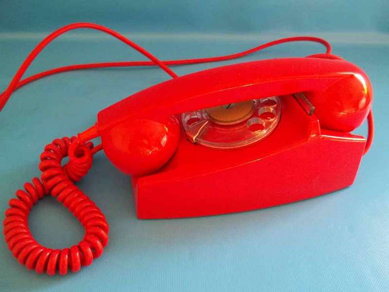 c1980's Vintage Red Home/Office Telephone