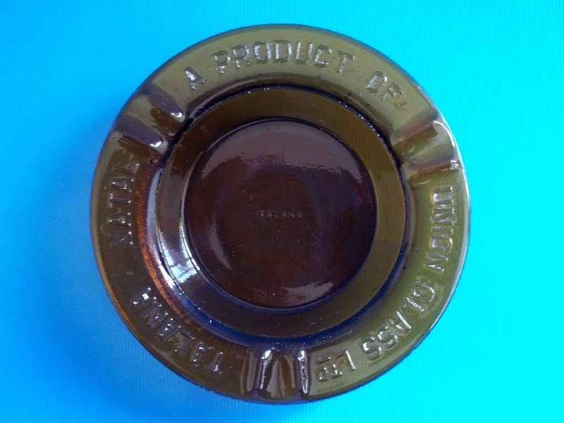 Talana Natal / A Product Of Union Glass Ltd Brown Glass Ashtray - Diameter 12,5cm