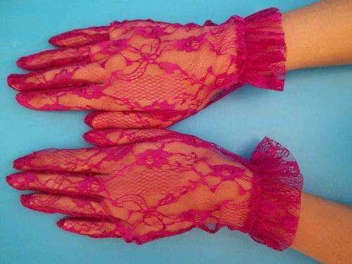 Short Purple Lace Glove - Size L