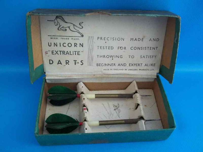 Vintage Unicorn "Extralite" Darts, Boxed, Only Two