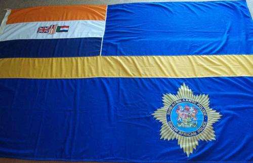 Ceremonial South African Police Flag, 1985 - 180cm/270cm - Pristine Condition!