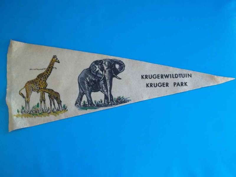 Kruger Park Felt Pennant - 45cm/19cm (Some Light Damage)