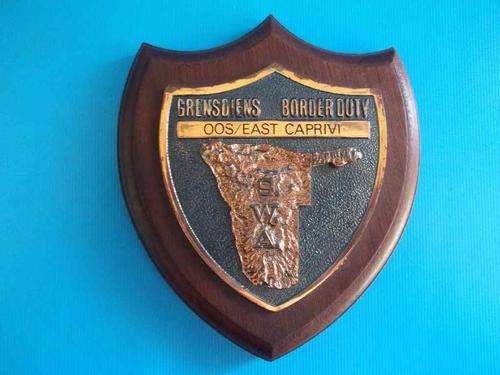 Grensdiens/Border Duty Oos/East Caprivi Commemorative Plaque - 11,5cm/13,5cm
