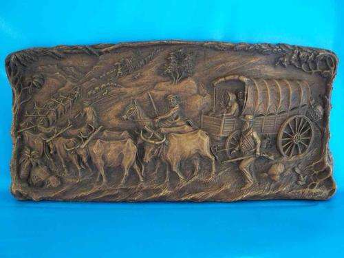 Highly Collectable V Ivanoff Voortrekker Scene (Hard Plaster/Resin) - 64cm/29cm