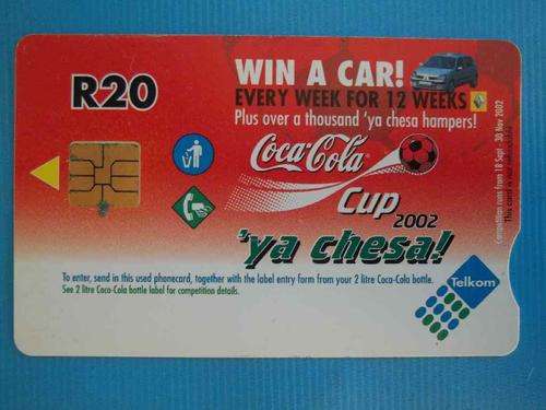 Coca Cola Cup 2002 Phone Card