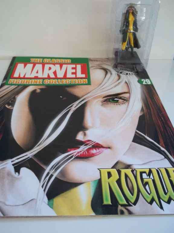 2008 Marvel Characters: #29 Rogue - Hand Painted Cast In Lead, Boxed + Accompanying Magazine