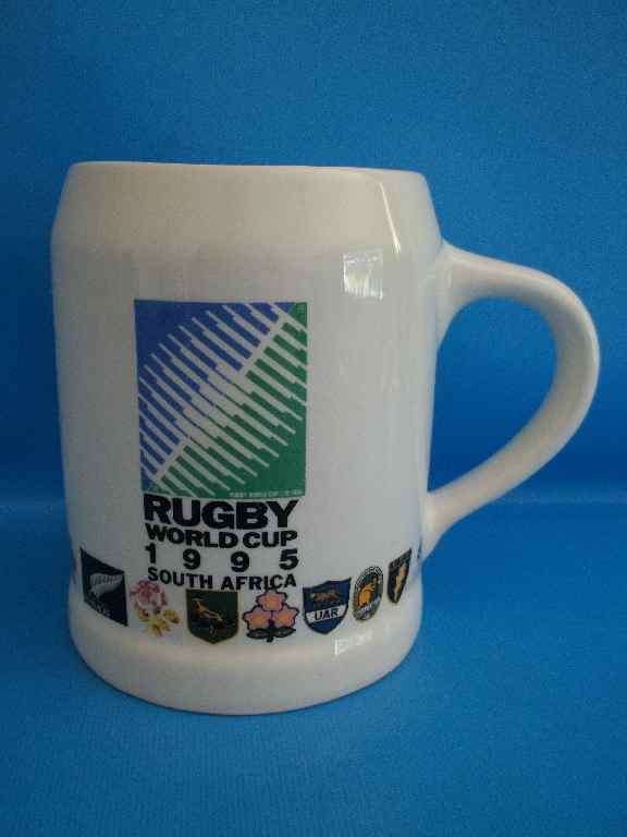 Ceramic Rugby World Cup 1995 Beer Mug - Height 12,5cm