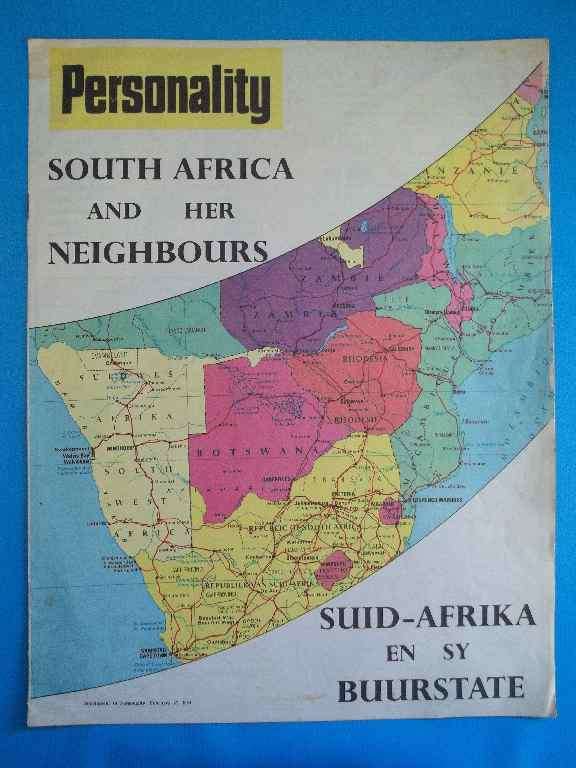 Supplement To Personality 27 February 1969 Map Of South Africa And Her Neighbours