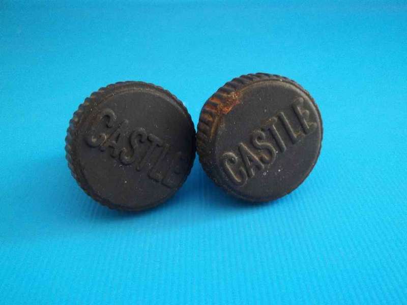 2 X Vintage Castle Bottle Tops