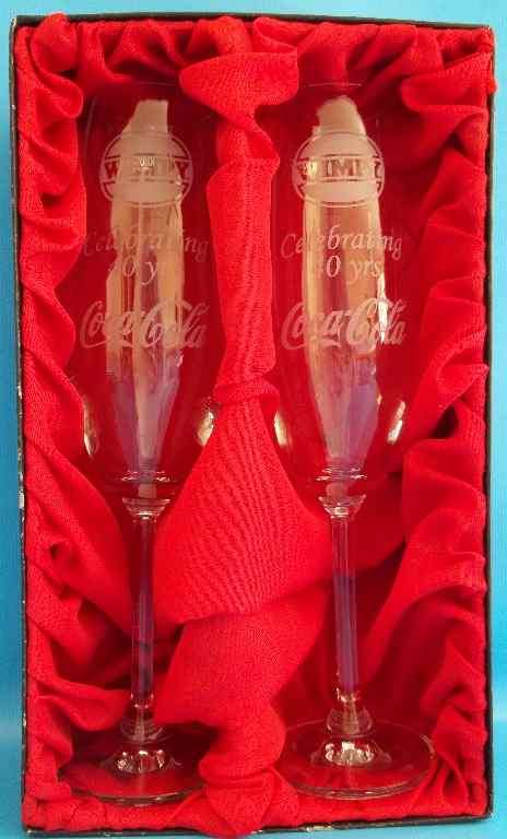 Congratulations Wimpy/Coca-Cola Celebrating 40 Yrs In Partnership Champagne Glass Box Set