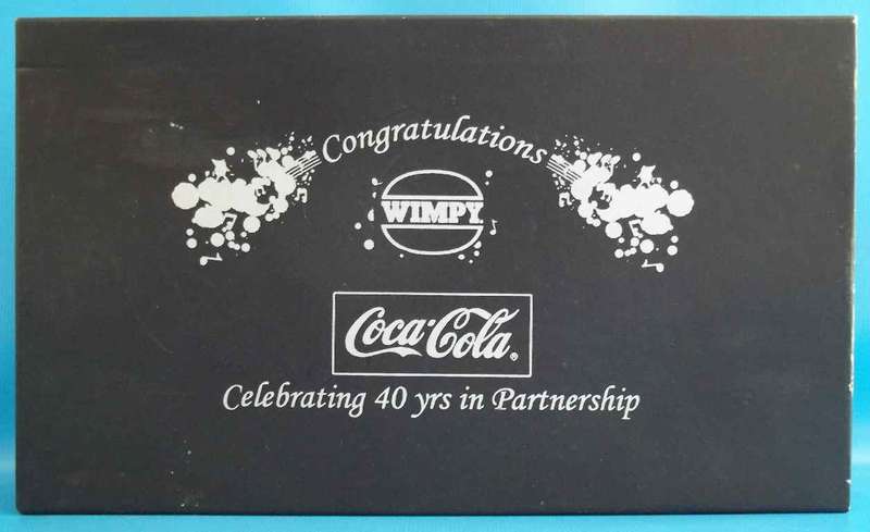 Congratulations Wimpy/Coca-Cola Celebrating 40 Yrs In Partnership Champagne Glass Box Set