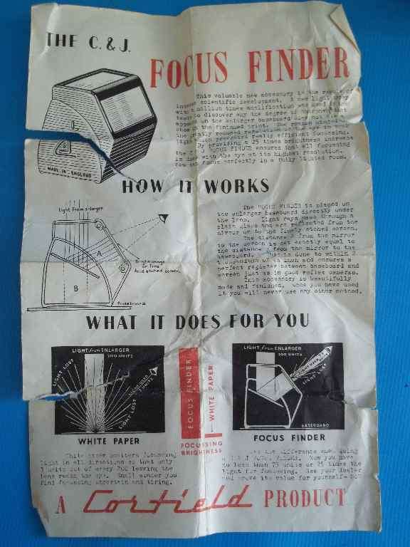 Vintage The C & J Focus Finder, A Corfield Product, Boxed + Instructions