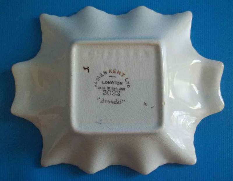 James Kent Ltd Longton, Made In England "Arundel", 3022 Hand Painted Bon Bon Dish - 13cm/10cm/2,5cm