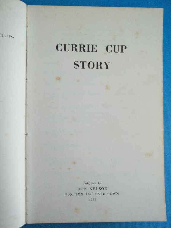 Currie Cup Story - Brian Crowley - Don Nelson, 1973
