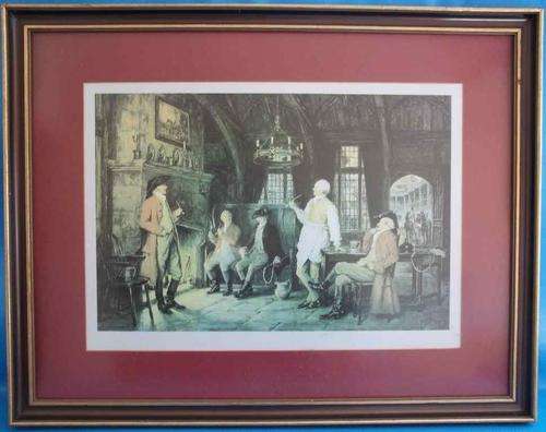 Attractive F M Bennett Print Framed Behind Glass - Frame Size 67cm/53cm