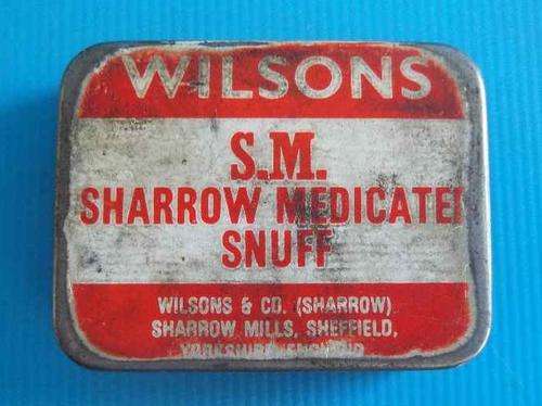 Wilsons S.M. Sharrow Medicated Snuff Tin - 4,3cm/3,2cm/1cm