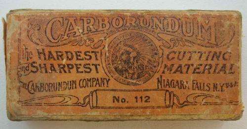 Vintage CARBORUNDUM Sharpening Stone No. 112, Niagra Falls New York