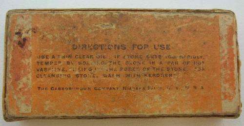 Vintage CARBORUNDUM Sharpening Stone No. 112, Niagra Falls New York