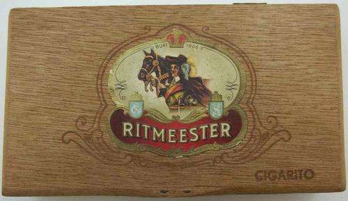 Ritmeester Cigarito Wood Cigar Box - 15,5cm/9cm/3cm
