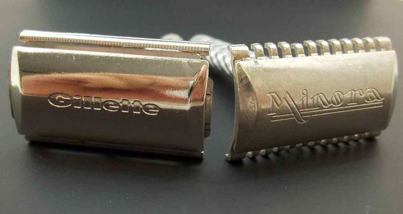 2 X Vintage Razors - Gillette & Minora - Excellent Condition!