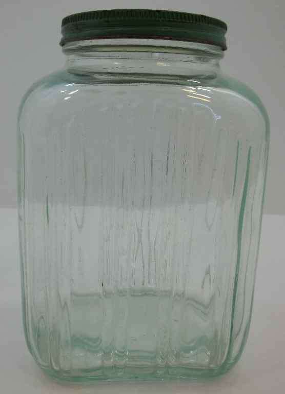 Vintage Glass Jar - 18cm/10cm/11cm