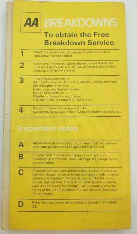 AA Members' Handbook 1976/7