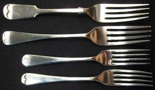 4X EPNS Forks - Lengths From 17cm-19,5cm (See Ad For Details)