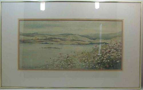 Lovely Original Cynthia Ball Watercolour Framed Behind Glass - Frame Size 80cm/50cm