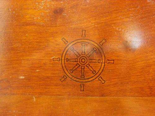 Wonderful Vintage Wooden Safmarine Tray Made By Rensilfier, Kareedouw - 46cm/30cm