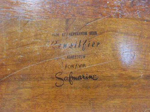 Wonderful Vintage Wooden Safmarine Tray Made By Rensilfier, Kareedouw - 46cm/30cm
