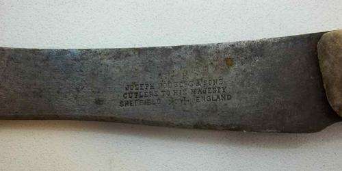 Very Old Joseph Rodgers & Sons Curved Blade Knife - Length 29cm