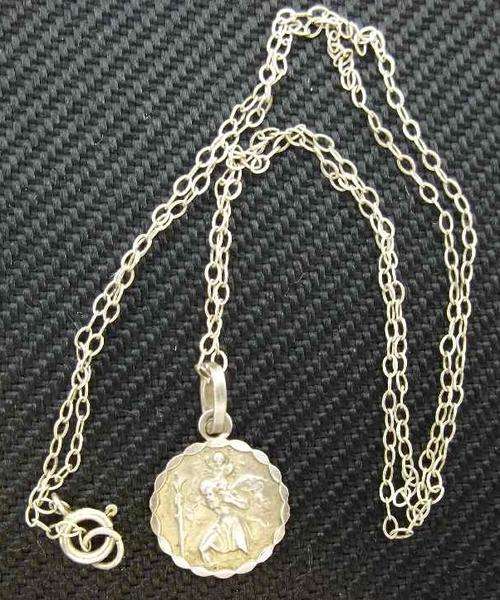Fine & Dainty St Christopher On A Silver Chain