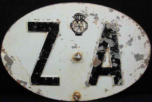 Rare Old White Oval Z A AA Badge - 18cm/12cm