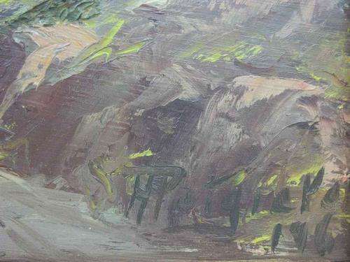 Framed H Potgieter Oil On Board - 55cm/40cm (Including Frame)
