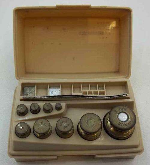 Ohaus Scale Corp, NJ USA -Sto-A-Weigh Miniature Weight & Tweezer Set