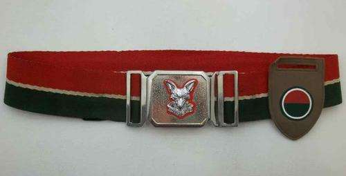 SA Army Intelligence Corps Stable Belt + Insignia "Exploratio"